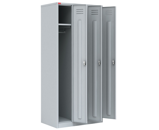 Трехсекционный металлический шкаф для одежды ШРМ-33 (Артикул:ШРМ-33), Количество секций: 3, Ширина, мм: 900