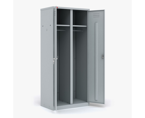 Двухсекционный металлический шкаф для одежды ШРМ-С/800 (Артикул:ШРМ-С/800), Ширина, мм: 800