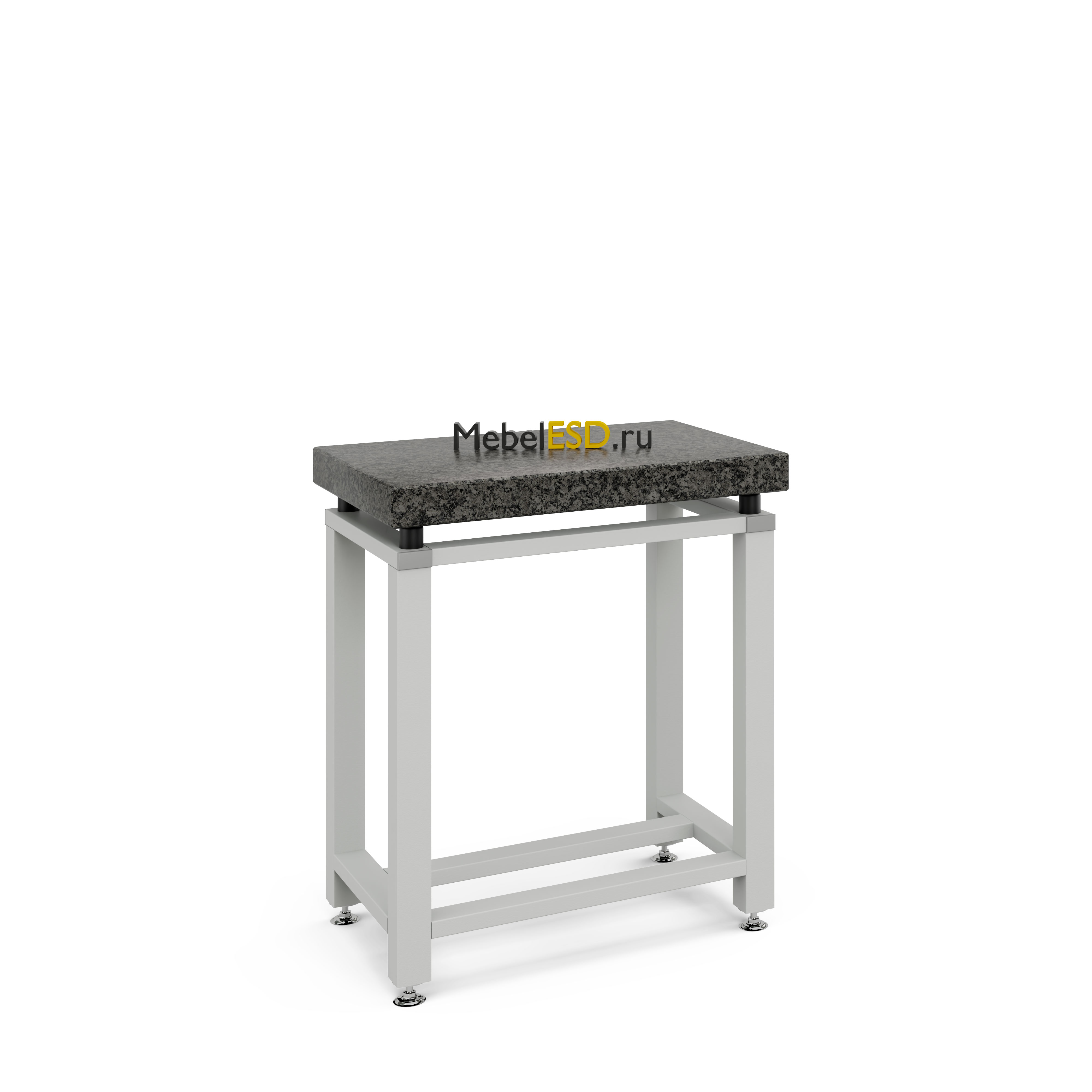 56.0226.10.09-01 Стол для весов малый 630х450х750 мм, гранит, цвет каркаса - серый