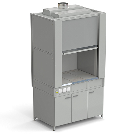 Шкаф вытяжной с коконом из стеклопластика без воды с электрикой 1200х820х2240, раб. поверхность - КЕРАМИКА 56.0715.00.03 в Санкт-Петербурге