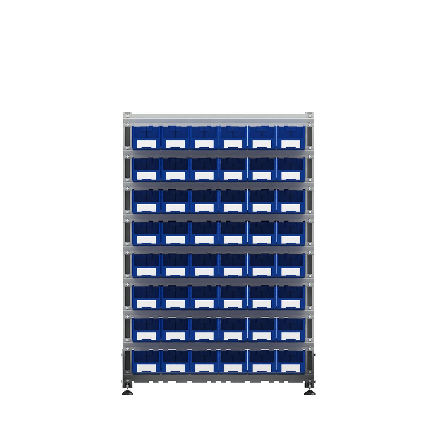 Стеллаж для пластиковых лотков SORTEX односторонний 1500x1000x450.02 ER-00024066