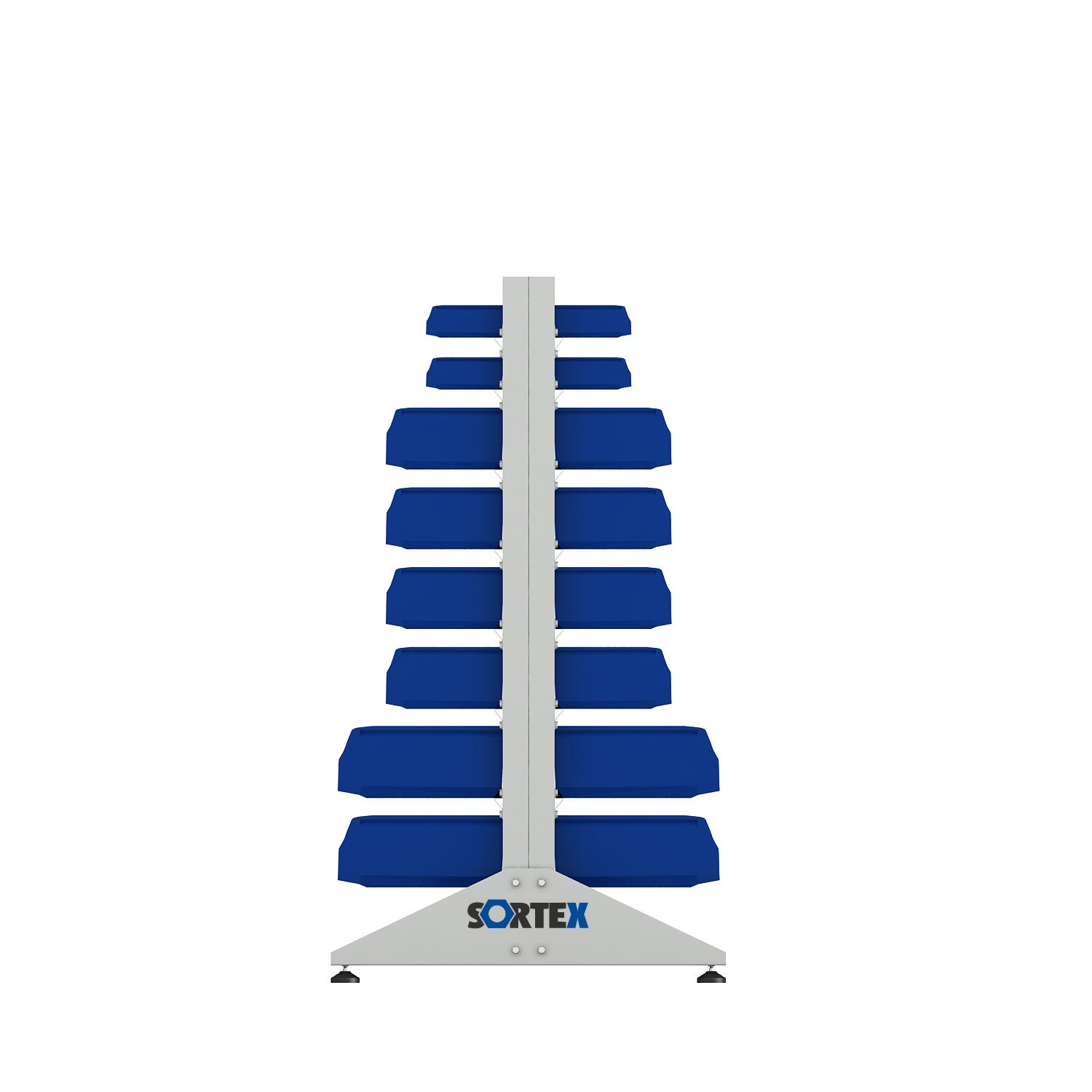 ER-00024031 Стеллаж для пластиковых лотков SORTEX двухсторонний 1500x1000x800.06
