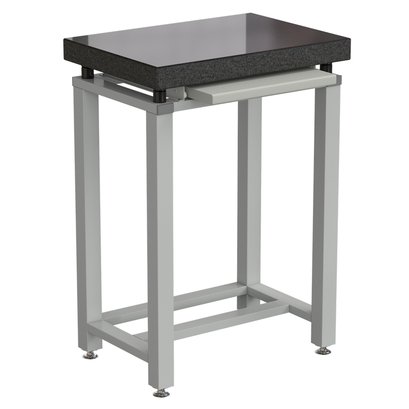 56.0369.13.09-01 Стол для весов малый 630x450x900 мм, с выдвижной полкой, цвет каркаса - серый, гранит