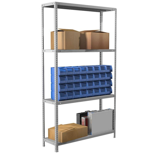 Стеллаж металлический MS Standart 185/100x30/4 (4 полки) в Санкт-Петербурге