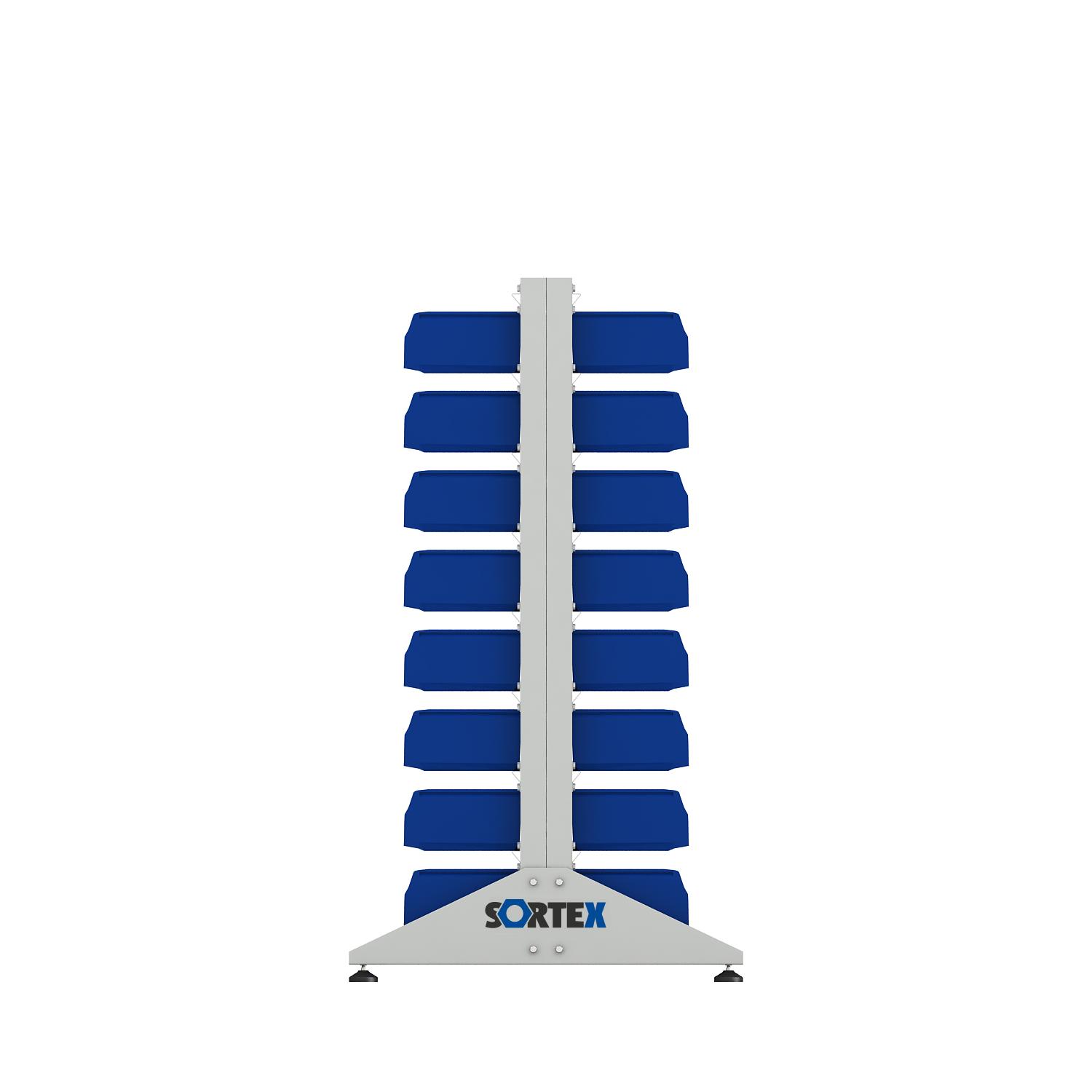 ER-00023959 Стеллаж для пластиковых лотков SORTEX двухсторонний 1500x1000x800.02