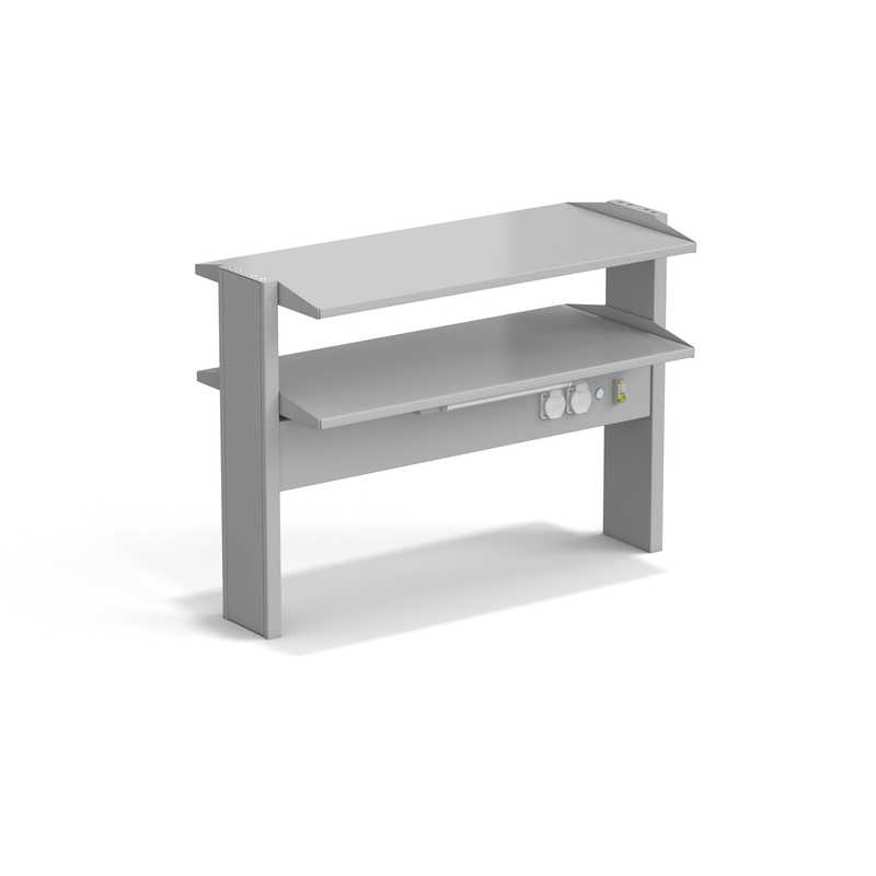 Стеллаж технологический островной ЭКРОС с двумя полками