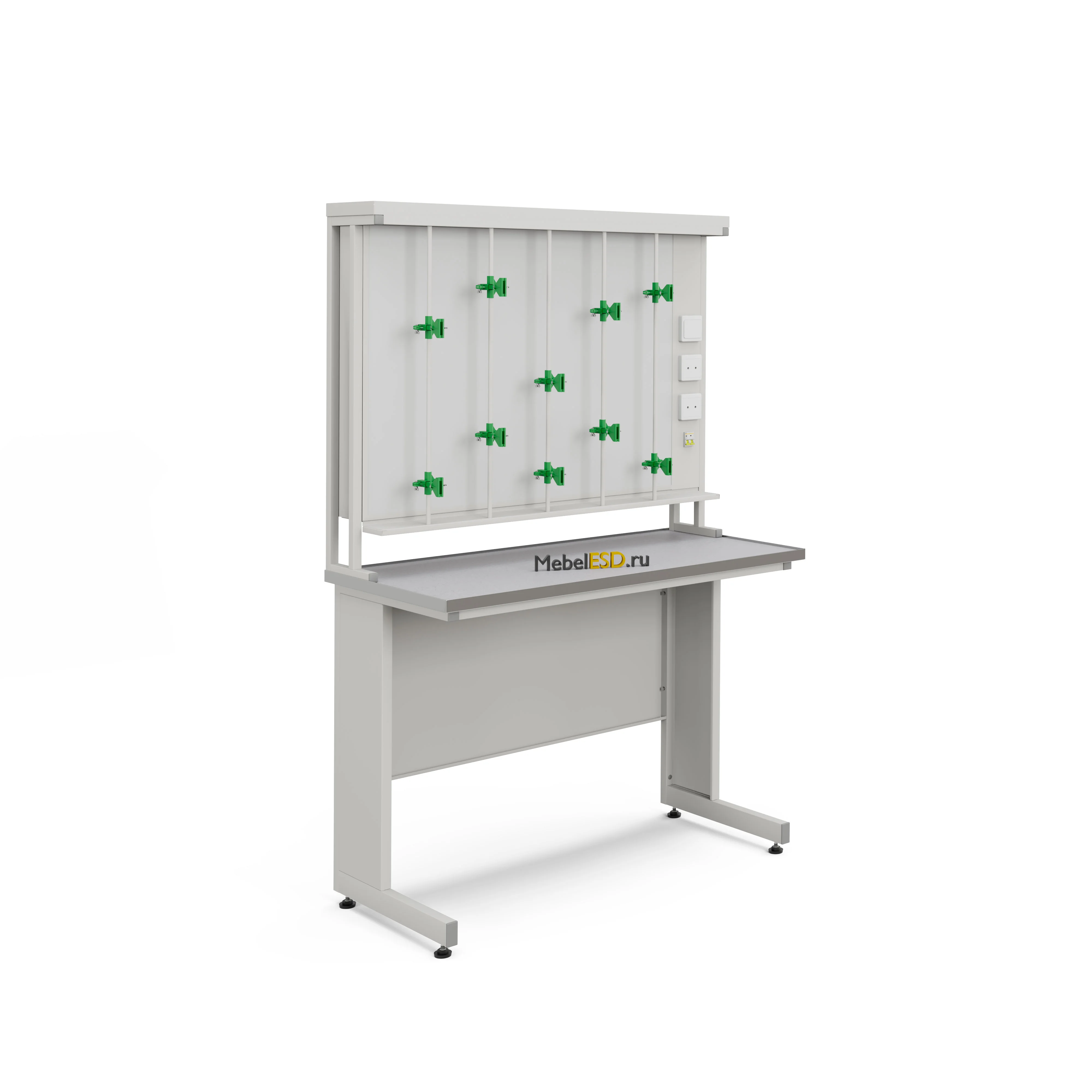 77.0056.10.23 Стол титровальный ЭКРОС 1200х600х900/1885 мм, раб. поверхность - МОНОЛИТНЫЙ КЕРАМОГРАНИТ с НС бортиком