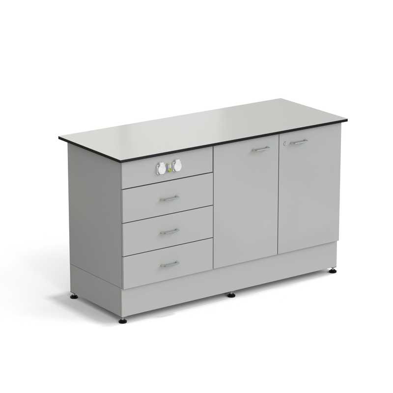 Стол-тумба 2 двери + 3 ящика с электрикой