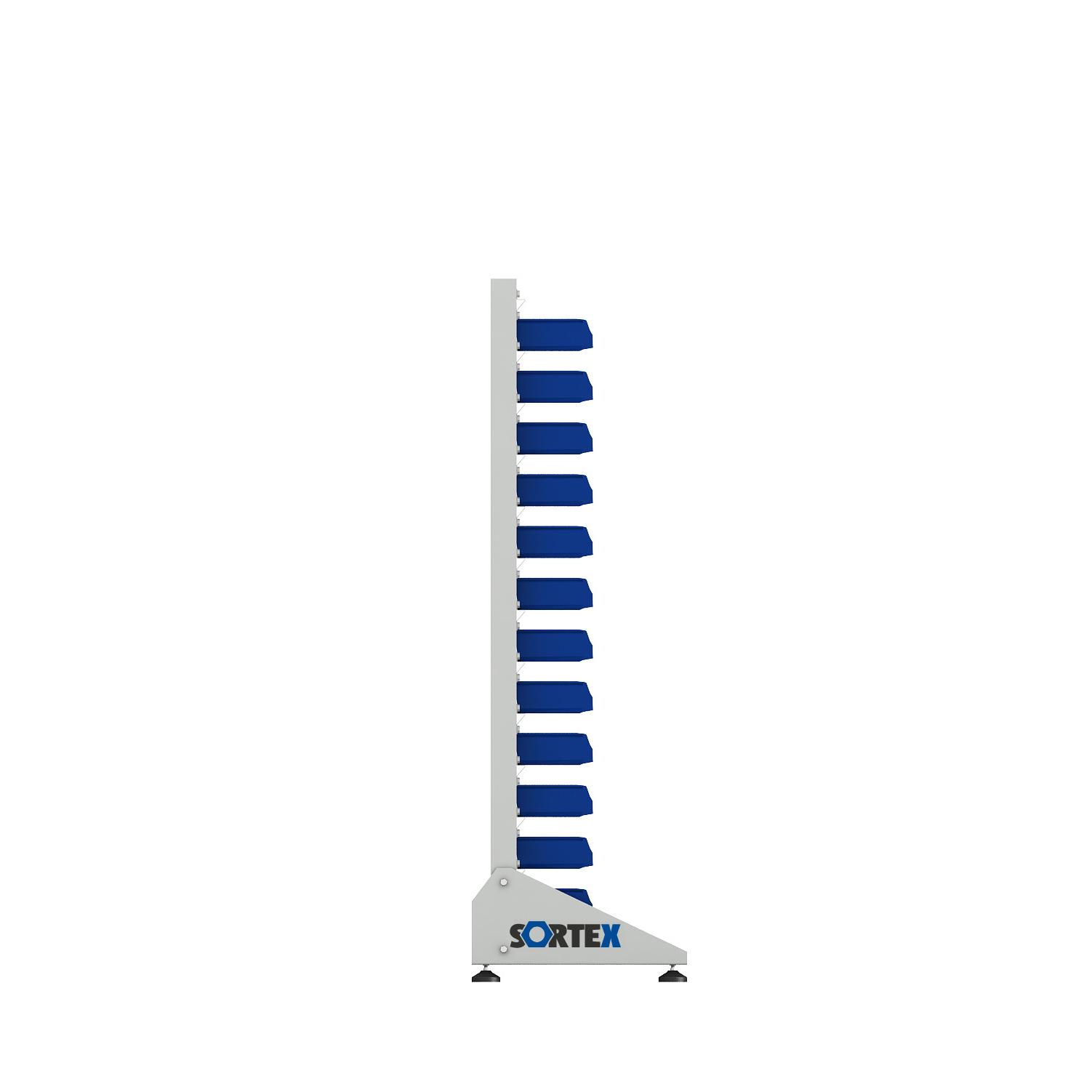 Стеллаж для пластиковых лотков SORTEX односторонний 1500x1000x450.01 ER-00024051