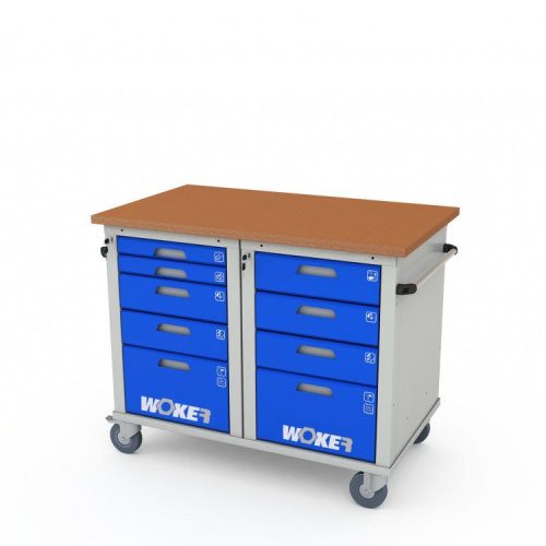 Верстак мобильный двухтумбовый WOKER PRO 2504.1200