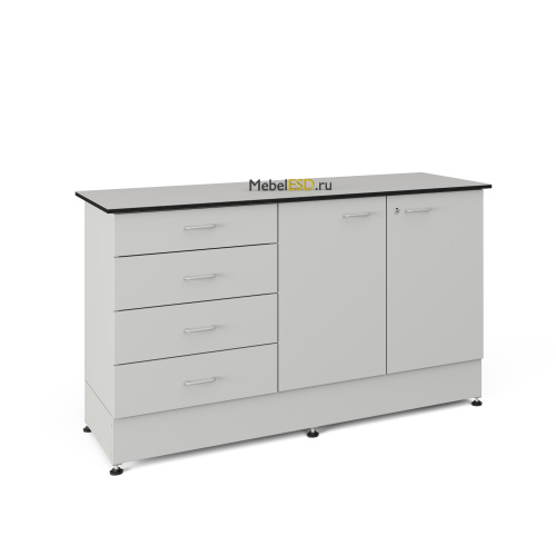 Стол-тумба 2 двери + 4 ящика с электрикой