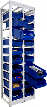 ER-00011738 Стеллаж контейнерный двойной СТК-20.045.05.10 1965x610x450 мм