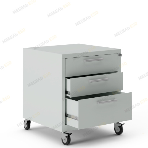 Подкатная тумба на 3 ящика D3/M